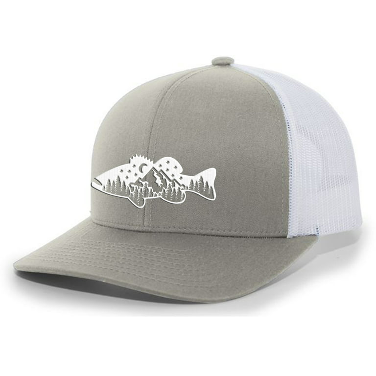 Realtree Fishing Hat Trucker Baseball Cap Silver Metallic Mesh
