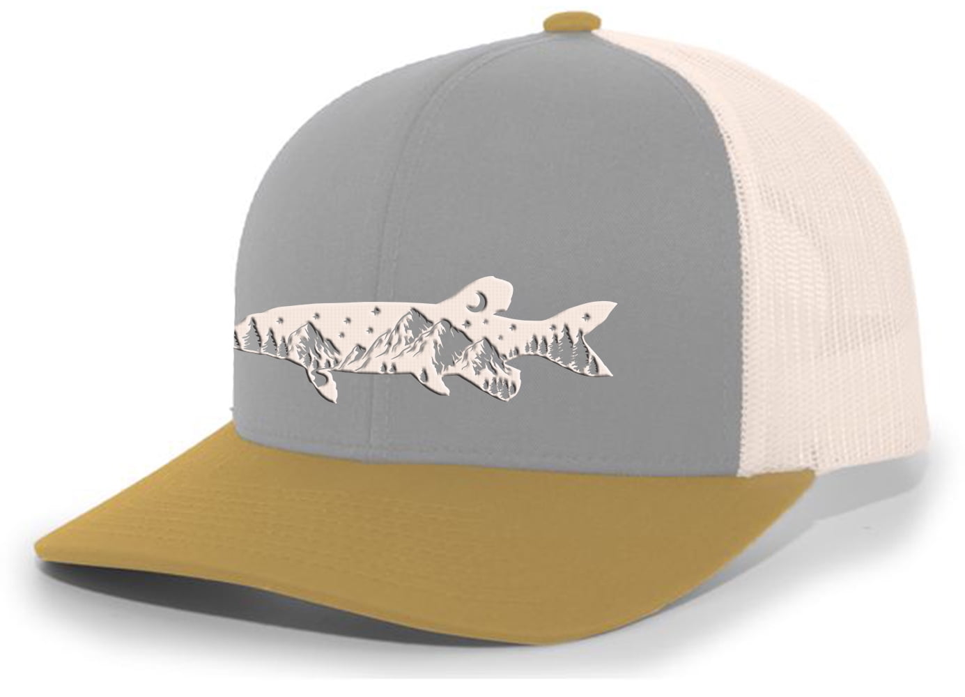 Men's Camo Fishing Caps, Pike Fishing Baseball Hat