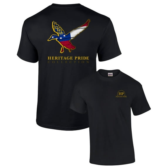 Heritage Pride Georgia Duck Hunting Season Patriotic Adult Short Sleeve T-shirt-Black-Large