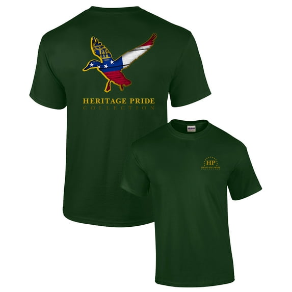 Heritage Pride Georgia Duck Hunting Season Patriotic Adult Short Sleeve T-shirt-Forest-XXXL