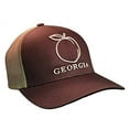 thumbnail image 1 of Heritage Pride Georgia Peach Embroidered Trucker Hat-Brown, Beige Mesh, 1 of 4