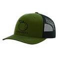 thumbnail image 1 of Heritage Pride Georgia Peach Embroidered Trucker Hat-Loden Green, Black Mesh, 1 of 4