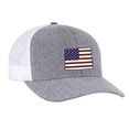 thumbnail image 1 of Heritage Pride Grey Heather and White American Flag Embroidered State Pride Hats-Colorado, 1 of 4
