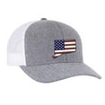 thumbnail image 1 of Heritage Pride Grey Heather and White American Flag Embroidered State Pride Hats-Connecticut, 1 of 4