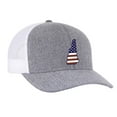 thumbnail image 1 of Heritage Pride Grey Heather and White American Flag Embroidered State Pride Hats-New Hampshire, 1 of 4