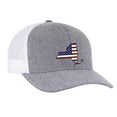 thumbnail image 1 of Heritage Pride Grey Heather and White American Flag Embroidered State Pride Hats-New York, 1 of 4