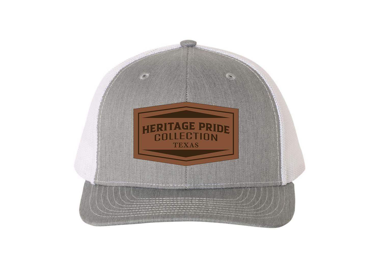 Heritage Pride State Pride Trucker Hat - Tennessee, Heather Grey With Laser Engraved Leather Patch - View #10