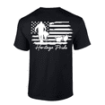 thumbnail image 1 of Heritage Pride Hunter With Wild Turkey Distressed American Flag Mens Short-Sleeve T-Shirt-Black-6xl, 1 of 1