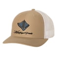 thumbnail image 1 of Heritage Pride Mallard Duck Footprint Mens Embroidered Mesh Back Trucker Hat, Khaki/White, 1 of 4