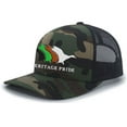 thumbnail image 1 of Heritage Pride Mallard Retro Duck Line Mesh Back Embroidered Trucker Hat Baseball Cap, Army/Black, 1 of 4