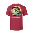 thumbnail image 1 of Heritage Pride Mens Bass Fishing & Lake Camping Short Sleeve T-Shirt-Antique Cherry-X-Large, 1 of 1