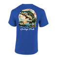 thumbnail image 1 of Heritage Pride Mens Bass Fishing & Lake Camping Short Sleeve T-Shirt-Antique Royal-Small, 1 of 1