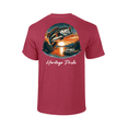 thumbnail image 1 of Heritage Pride Mens Lake Dock Bass Fishing Short Sleeve T-Shirt-Antique Cherry-3X-Large, 1 of 1