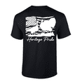 thumbnail image 1 of Heritage Pride Ocellated And Wild Turkey Distressed American Flag Mens Short-Sleeve T-Shirt-Black-xxl, 1 of 1