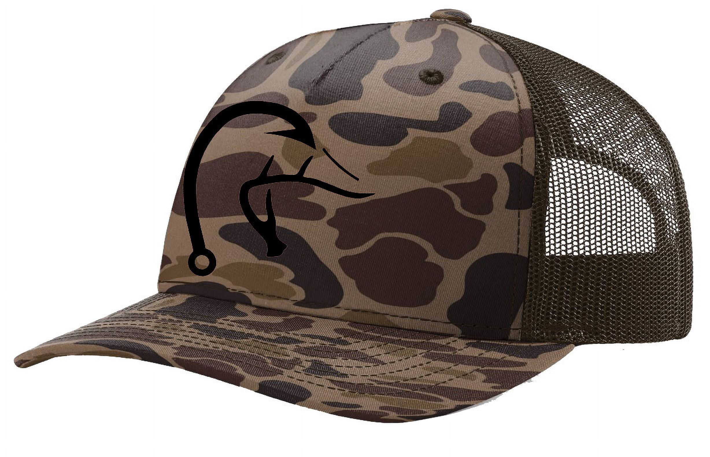 Heritage Pride Outdoors Hook Antler Duck Hunting and Fishing Mens Embroidered Mesh Back Trucker Hat Bark Duck Camo Brown Walmart Business Supplies