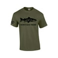 thumbnail image 1 of Heritage Pride Trout Fishing Scenic Collection Men's Short Sleeve T-shirt Graphic Tee-Military-medium, 1 of 4
