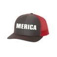 thumbnail image 1 of Heritage Pride USA American Flag Merica Mesh Back Trucker Hat-Charcoal/Red, 1 of 4
