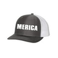 thumbnail image 1 of Heritage Pride USA American Flag Merica Mesh Back Trucker Hat-Charcoal/White, 1 of 4