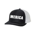 thumbnail image 1 of Heritage Pride USA American Flag Merica Mesh Back Trucker Hat-Navy/White, 1 of 4