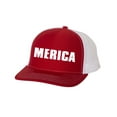 thumbnail image 1 of Heritage Pride USA American Flag Merica Mesh Back Trucker Hat-Red/White, 1 of 4