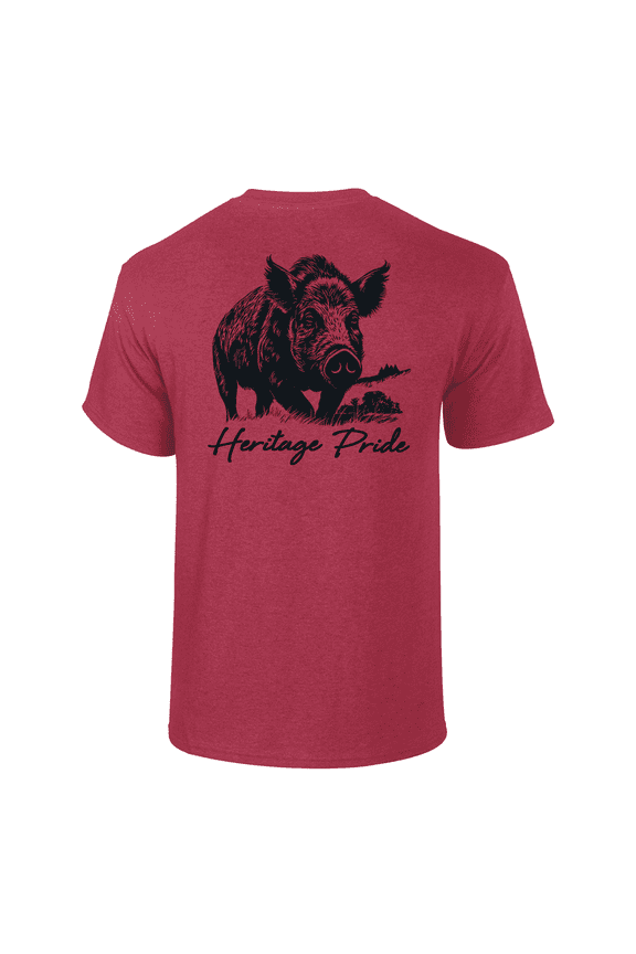 Wild Boar Outdoors Hunting Short Sleeve T-shirt-Antique Cherry-xxxl
