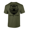 thumbnail image 1 of Heritage Pride Wild Grizzly Bear Outdoors Hunting Short Sleeve T-shirt-Military Green-xl, 1 of 1