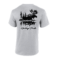 thumbnail image 1 of Heritage Pride Wild Moose Wildlife Outdoors Hunting Short Sleeve T-shirt-Sports Grey-xxl, 1 of 1