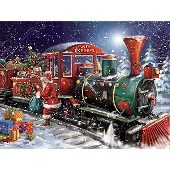 Heritage Puzzle Inc. Santa Express Jigsaw Puzzle (1000-Piece)