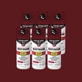 thumbnail image 1 of 6 Pack, Heritage Red, Rust-Oleum Stops Rust Custom Spray 5 in 1 Satin Spray Paint-376880, 12 oz, 1 of 12