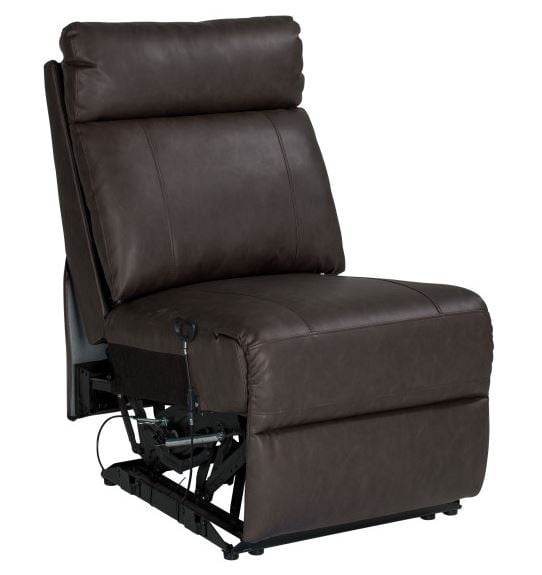 Luxe Brown Leatherette 30" Armless Recliner Chair