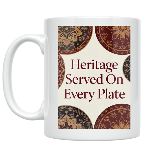 Heritage Served On Every Plate - Culinary Pride Enthusiast - 11 oz Ceramic Coffee Mug