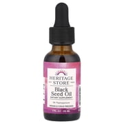 Heritage Store Black Seed Oil | 3% Thymoquinone | Pure & Cold Pressed | Healthy Heart, Digestion, Immune, Metabolism, Hair & Skin Support | 1 oz