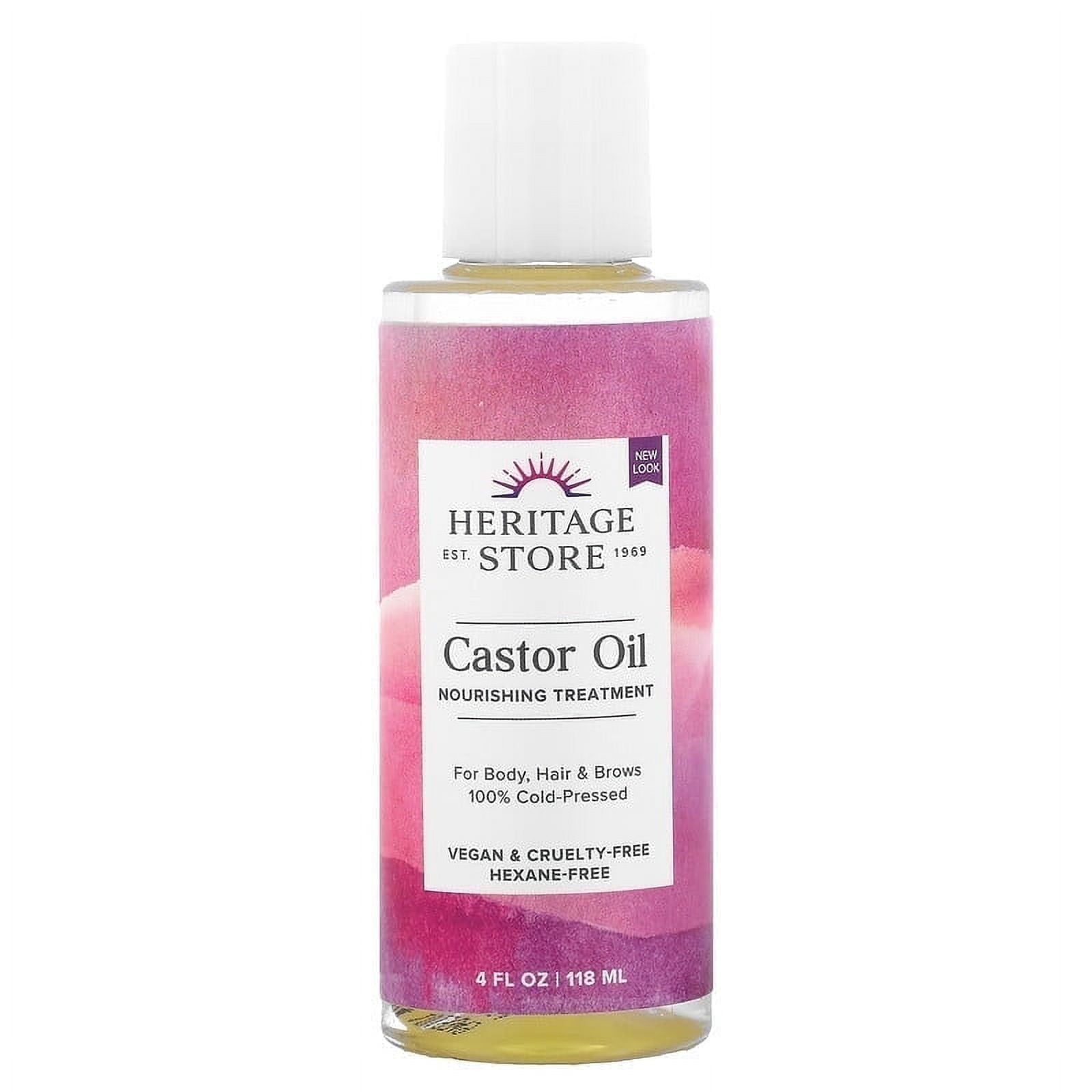 Heritage Store, Castor Oil, 4 fl oz Pack of 4