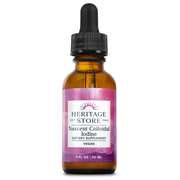 Heritage Store Colloidal Nascent Iodine Supplement Drops | Thyroid Support | Help Boost Metabolism, Energy & Focus | 1 FL oz 480 Servings |
