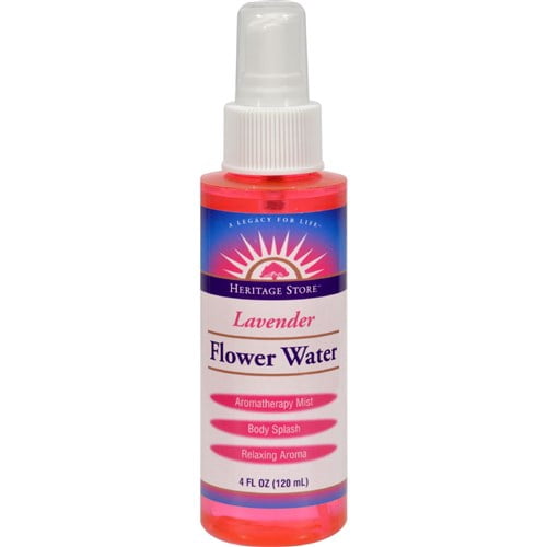 Heritage Store Lavender Flower Water | Refreshing Facial Mist | Hydrating & Calming Spray | No Dyes or Alcohol | 4oz
