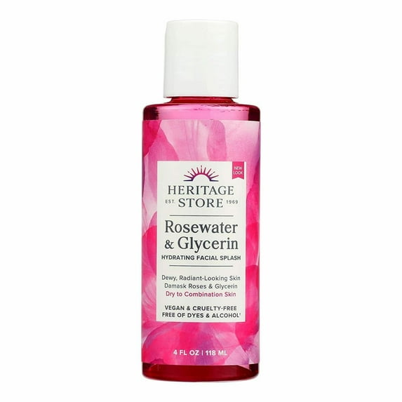 Heritage Store - Rosewater & Glycerin, 4 FL Oz. - Pack 2.