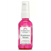 Heritage Store Rosewater Serum | Deep Hydration with 1% Hyaluronic Acid for Radiant, Younger-Looking Skin | Vegan | 2oz