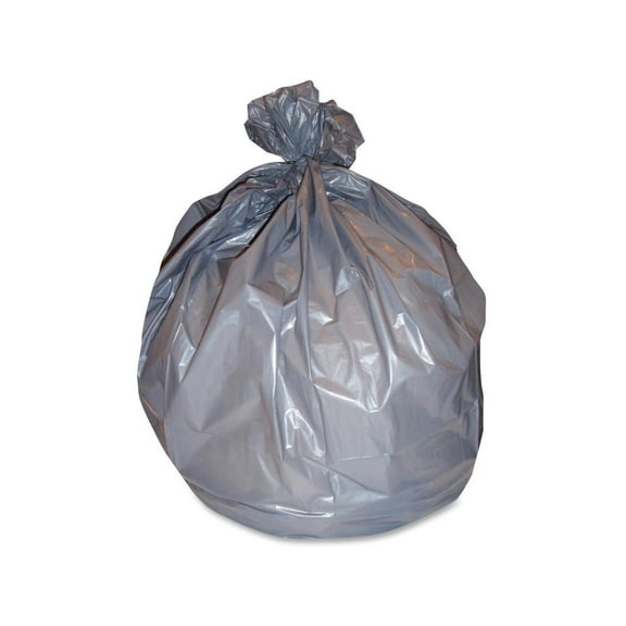 Heritage Super Heavy Gray LLD Can Liners - 60 gal Capacity - 38" Width x 58" Length - 1.10 mil (28 Micron) Thickness - Low Density - Gray - Linear Low-Density Polyethylene (LLDPE) - 100/Carton - Can