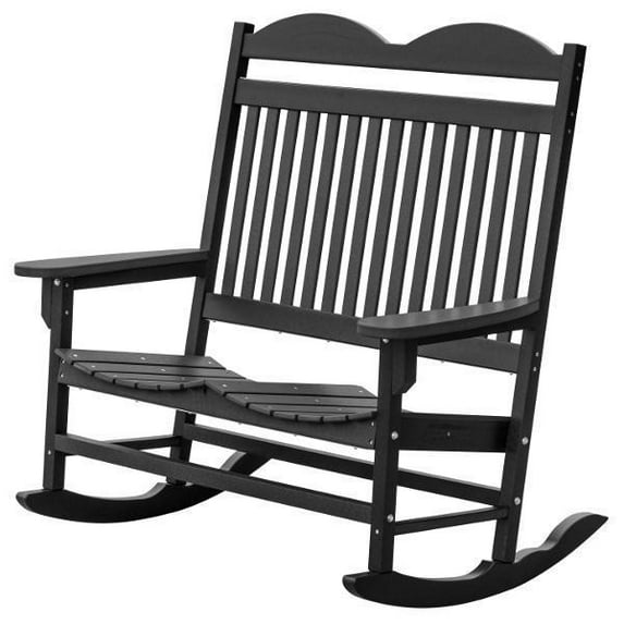 Heritage Traditional Double Seat Recycled Plastic Rocker Chair