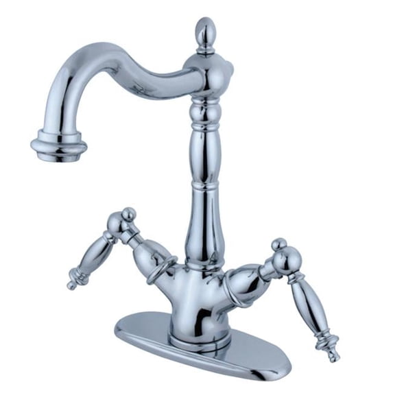 Heritage Vessel Sink Faucet & Metal Lever Handle Chrome