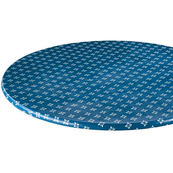 Heritage Vinyl Elastic Table Cover with Fleece Backing in 3 Sizes, Reusable