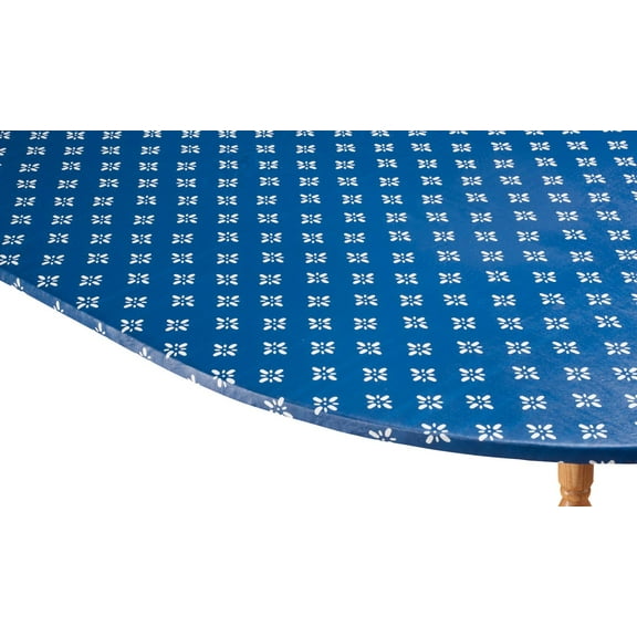 Heritage Vinyl Elastic Table Cover with Fleece Backing in 3 Sizes, Reusable