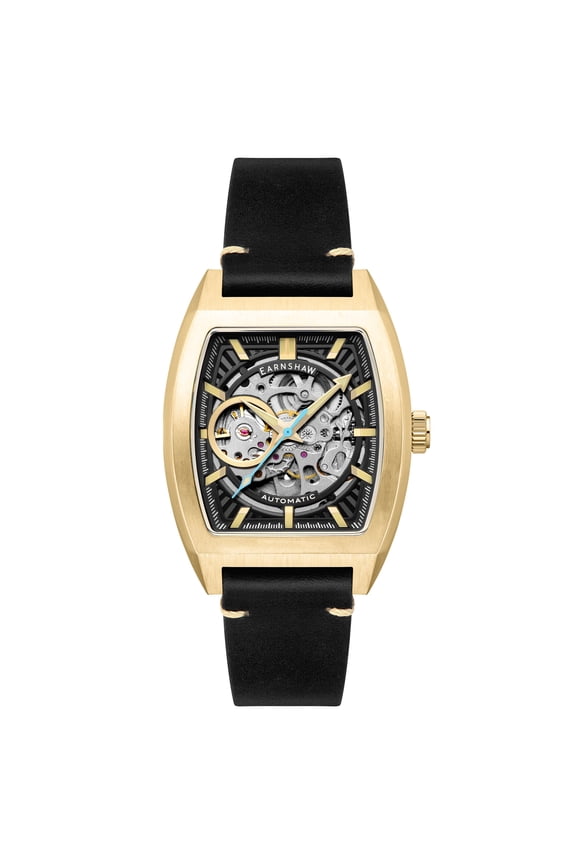 Heritage Wellington Skeleton Automatic Noir Gold