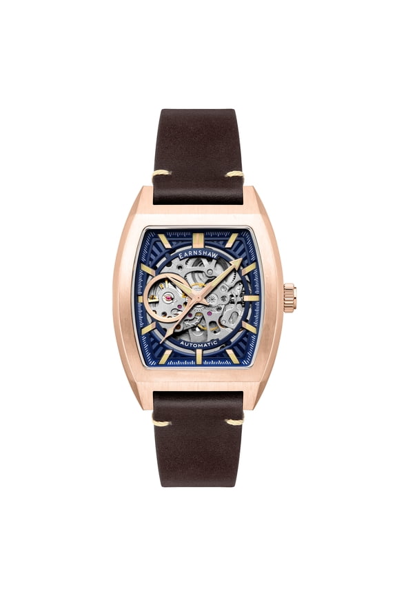 Heritage Wellington Skeleton Automatic Rosewater Blue