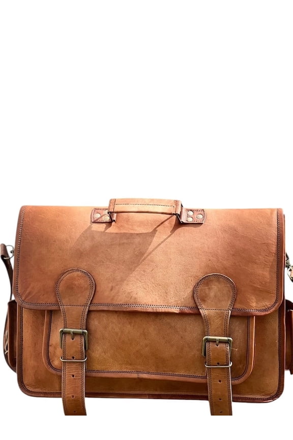 Craft 18 Goat Leather Messenger Bag Vintage Laptop Work Satchel