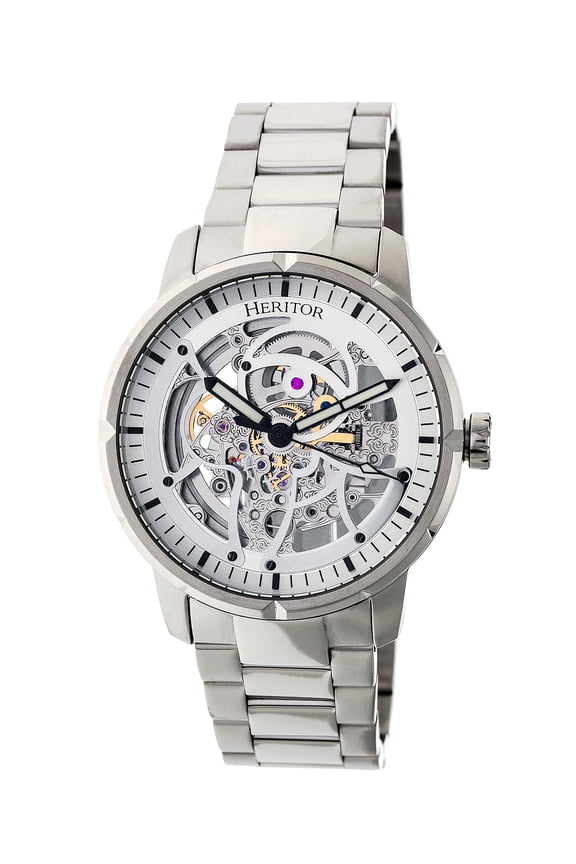 Automatic HR4607 Ryder Mens Silver Stainless Steel Watch with Silver Dial Analog Display