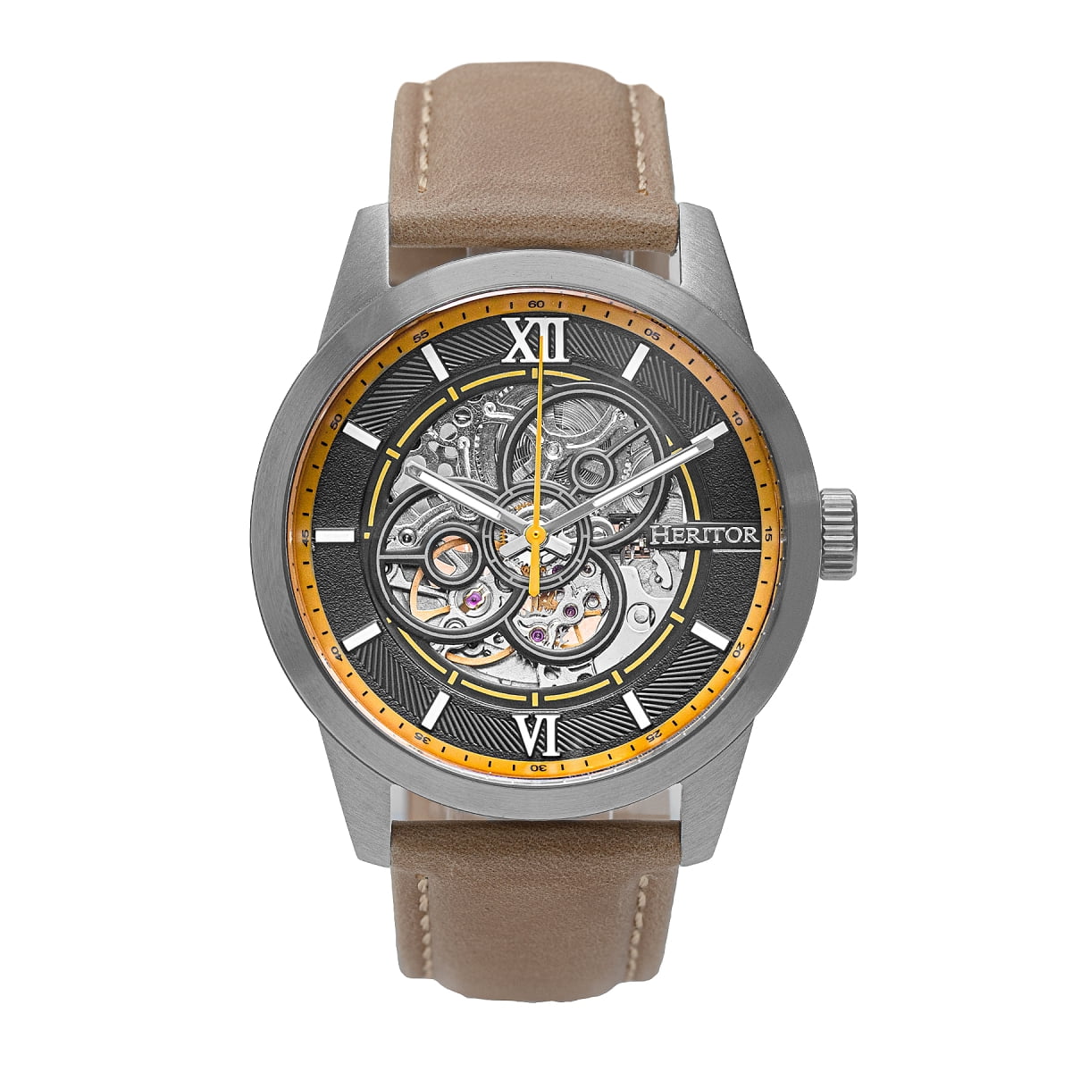 Heritor hotsell skeleton watch