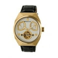 thumbnail image 1 of Heritor Automatic Oxford Semi-Skeleton Leather-Band Watch - Gold/Silver, 1 of 2