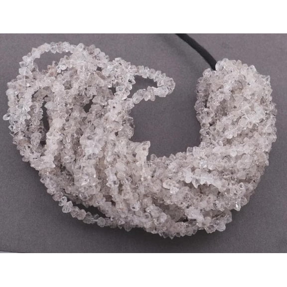 Herkimer Diamond Beads Natural Quartz Rough Nugget Strand 10mm Jewelry Making Supply DIY Bracelet Necklace Beading Crafts