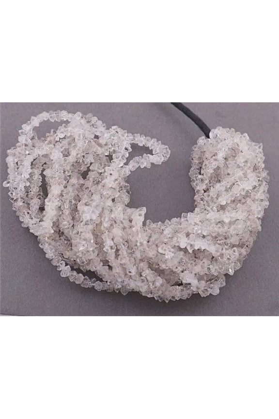 Herkimer Diamond Beads Raw Quartz Nuggets 5-8mm Rough Briolette Strand 8 Inch for Jewelry Making Wire Wrapping DIY Bracelets Necklaces
